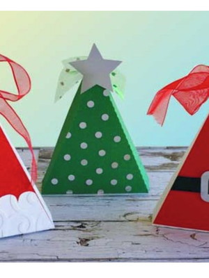 Arquivo de corte caixa triangulo -natal