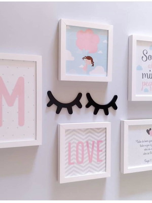Quadros personalizados com cílios em mdf