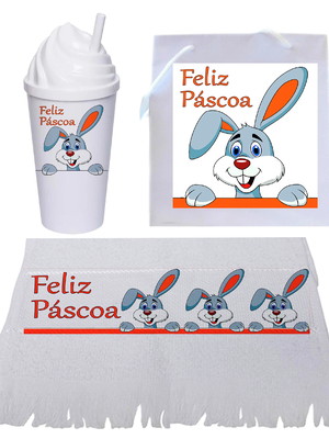 Kit páscoa personalizada - coelhinho da páscoa, brinde