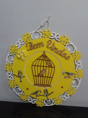 Placa bem vindos