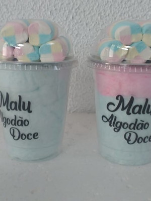 Algodão doce com marshmallow