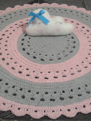 Tapete cinza e rosa