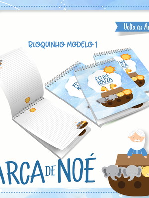 Bloco de anotações arca de noé