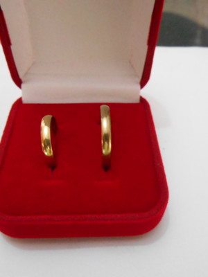 Par de aliança em ouro 18k casamento e noivado