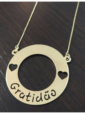 Gargantilha mandala nome vazado (até 3 nomes) em banho de ou