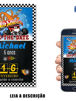 Save the date hot wheels (digital)