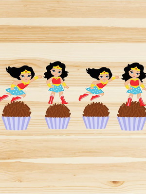 100 apliques tema festa mulher maravilha