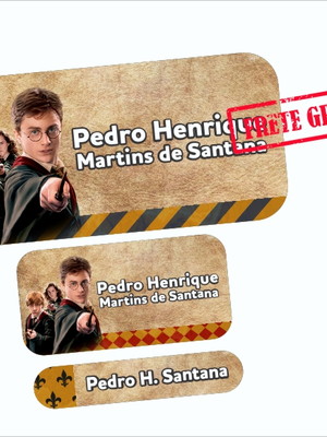 Etiquetas escolares harry potter 150un