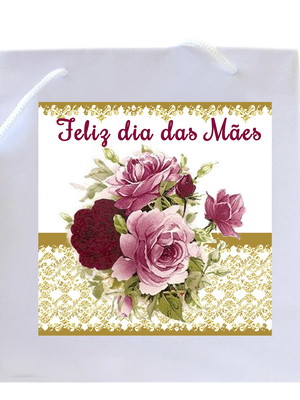 Sacolinha personalizada - feliz dia das mães, presente mãe
