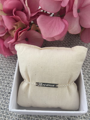 Pulseira em prata personalizada com nome