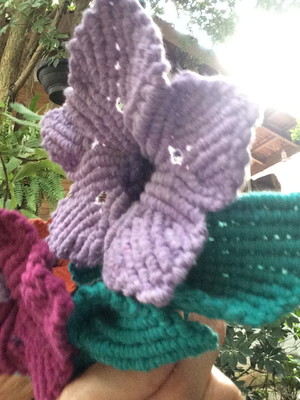 Flor em macramê