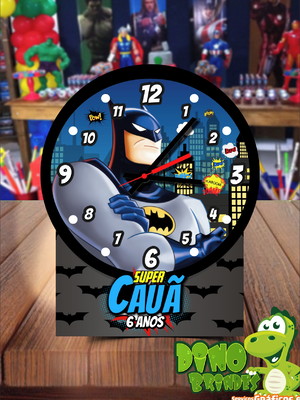 Centro de mesa relógio liga da justiça - batman