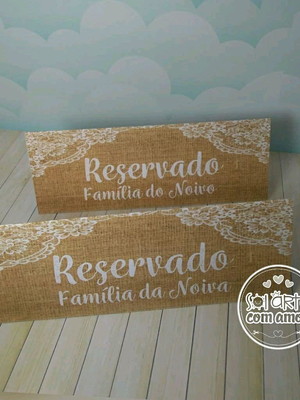 Plaquinhas de identificação