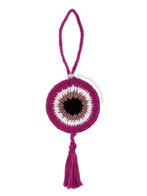 Olho grego rosa (crochê)
