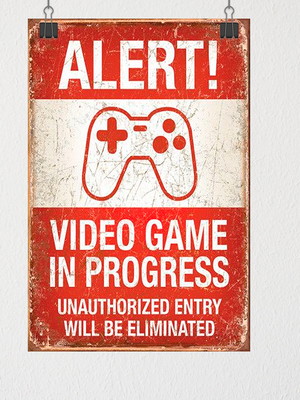 Poster a3 video game in progress