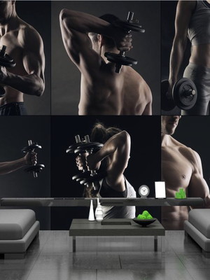Papel de parede musculação academia exercício fitness gg558