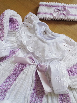 Vestido com calça e tiara + body golinha bordado ingles