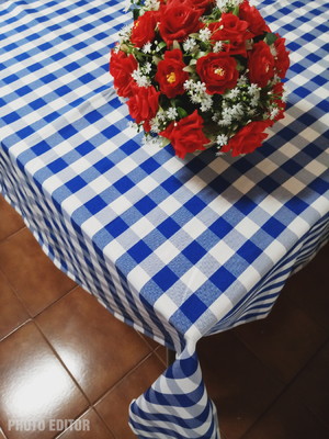 Toalha de mesa xadrez