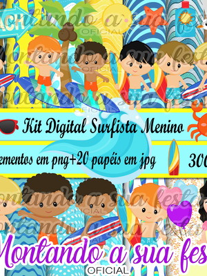 Kit digital surfista menino