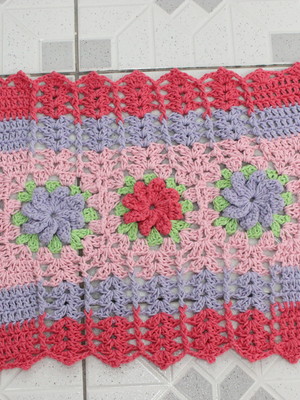Tapete retangular - 3 flores