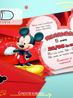 Convite de aniversário mickey