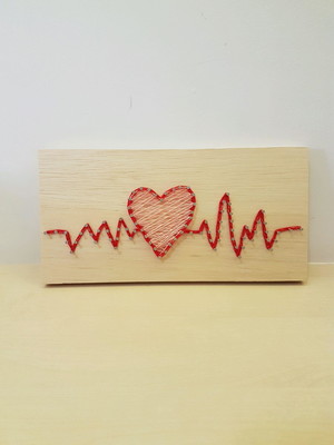 String art - coração batimentos