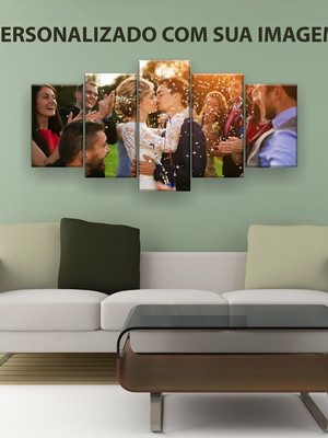 Quadro decorativo personalizado foto 129x61 sala quarto