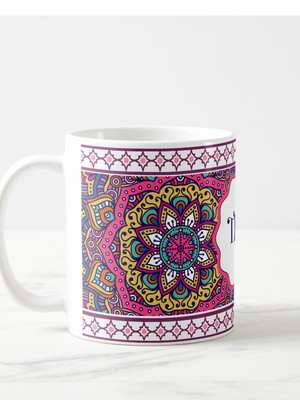 Caneca para presente com mandala personalizada e com o nome