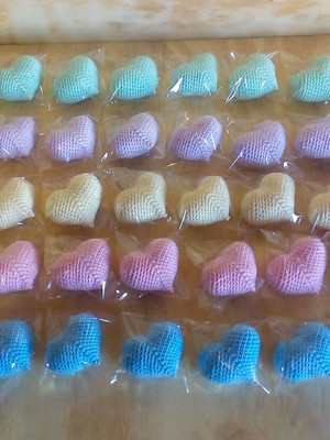 Chaveiro coração amigurumi 3d
