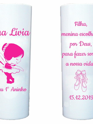 100 copos long drink 350ml personalizados bailarina infantil