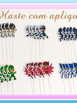 Haste com aplique / topper