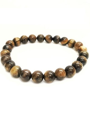 Pulseira bracelete em pedras naturais olho de tigre