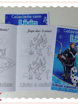 Mini livro colorir 10x14cm - frozen