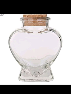 10- potes de vidro coração 90ml com rolha