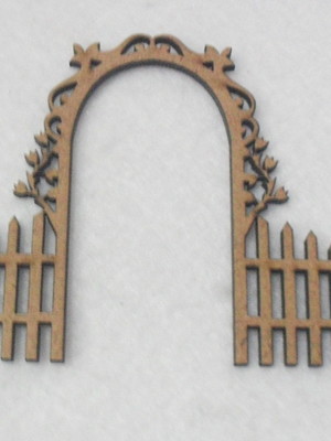 V4187 - porteira com cerca em mdf 3mm cru
