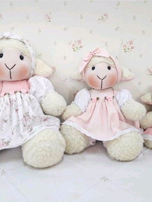 Combo trio de ovelhas e porta maternidade ovelhas