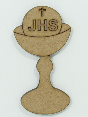 V9553- cálice com hóstia 10cm em mdf cru - 10 peças