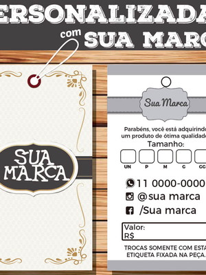 1.000 etiqueta tags para roupa personalizadas cores vivas