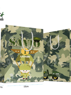 Sacolinha grande exército personalizada