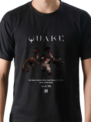 Camiseta camisa geek game jogo quake inimigos