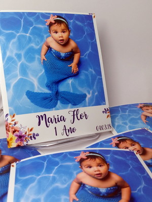 Foto imã personalizado aniversário 1 ano (10cm x 12cm)
