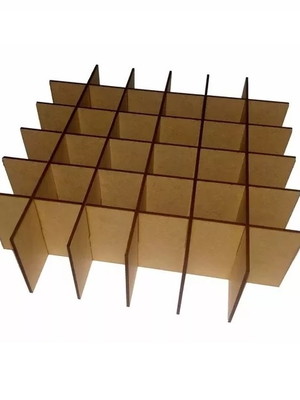 Colmeia mdf divisória para organização de gaveta 40x40x8 cm