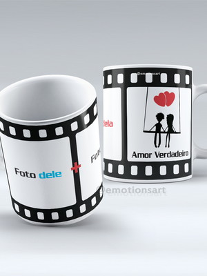 Caneca personalizada com foto casal amor verdadeiro