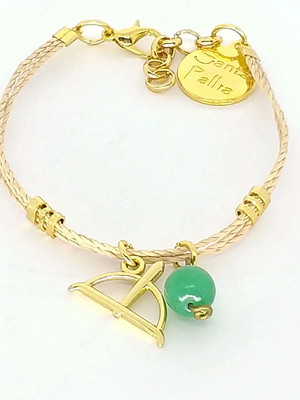Pulseira oxóssi com quartzo verde | santa palha