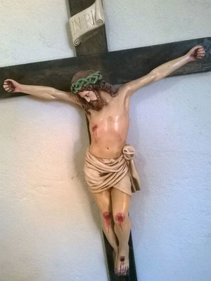 Crucifixo grande parede 1 metro altura magnífico!!