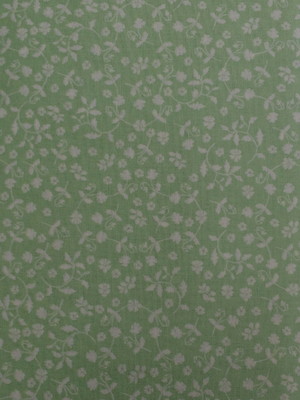 Verde claro com flores brancas - vd091