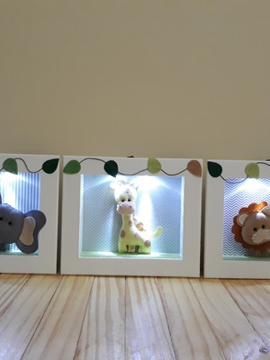 Quadros safári com leds