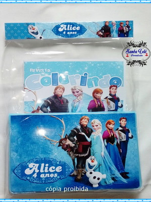Kit colorir com estojo médio frozen