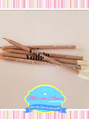 Lápis com borracha personalizado diversos temas