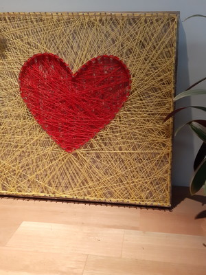 Quadro em string art na medida 30x30